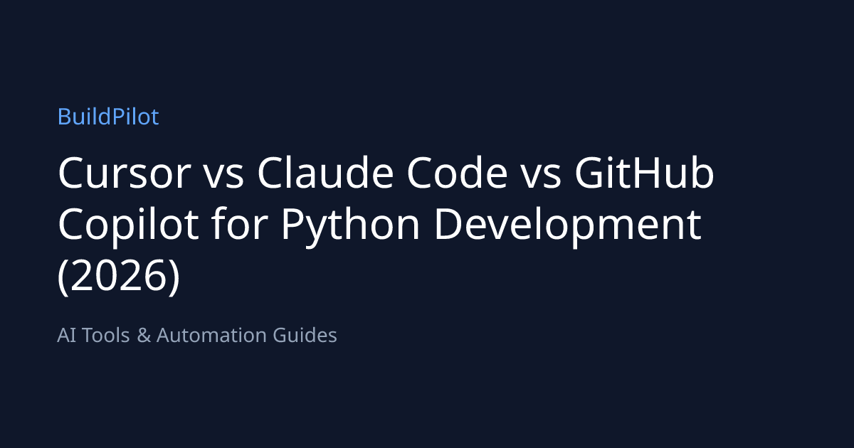 Cursor vs Claude Code vs GitHub Copilot for Python Development (2026 ...